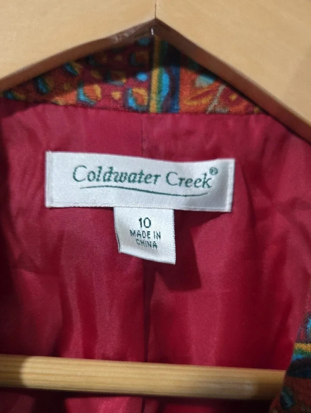 Coldwater Creek Red-Lined Blazer Size 10